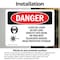 Signmission Radiation & Laser Sign, 7 in H x 10 in W, Vinyl Decal, Rectangle OS-2PACK-DS-D-710-L-1417 - alternate 2